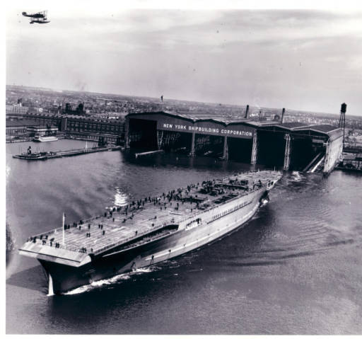 Launch of the USS Saratoga