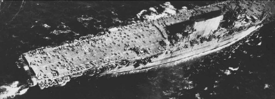 Saratoga in 1945 Magic carpet