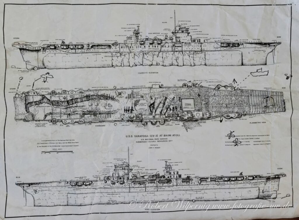 Dive map of the Saratoga