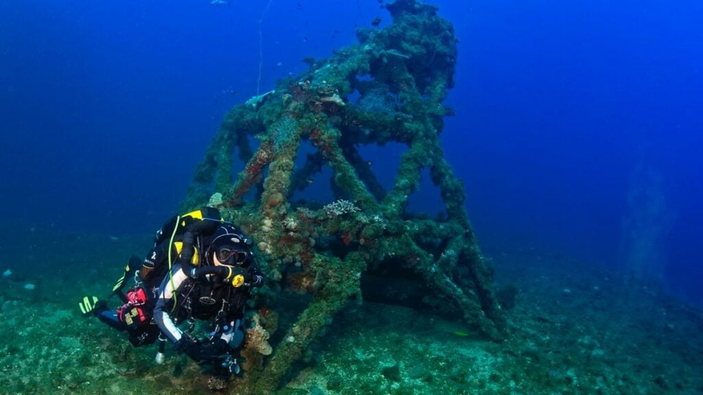 diving on the Saratoga