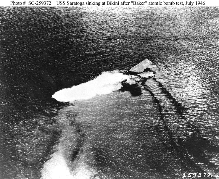 Saratoga sinking