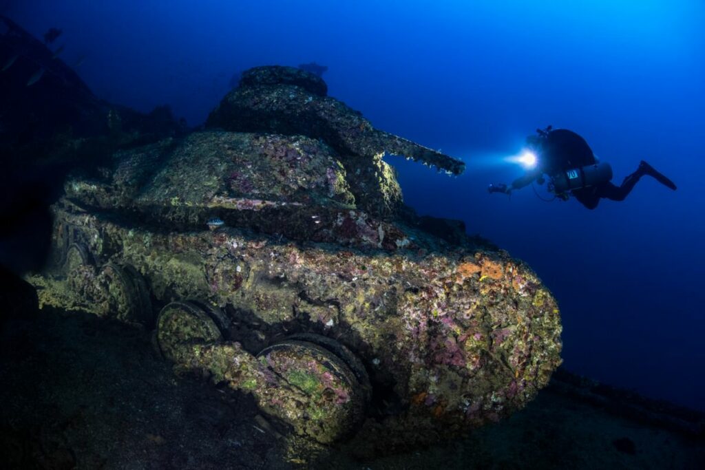 A tank on the San Francisco Truk Lagoon