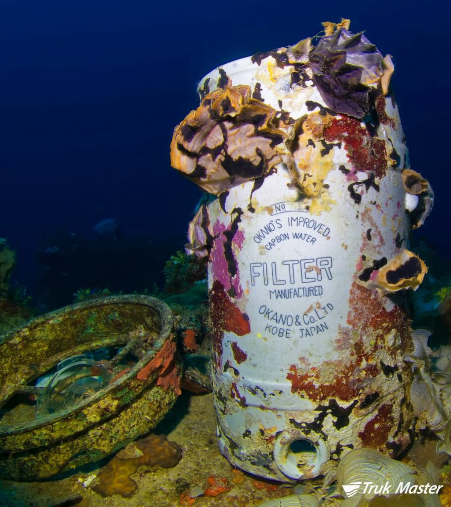 Water filter on the Seiko Maru in Truk Lagoon