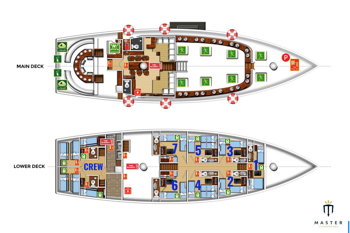 Deck plan - the Phinisi