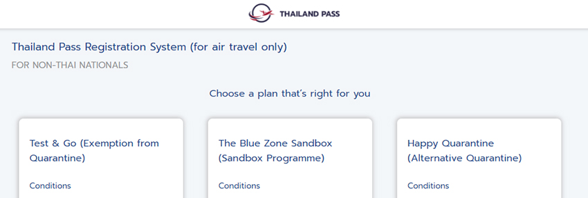 Thailand Pass Website