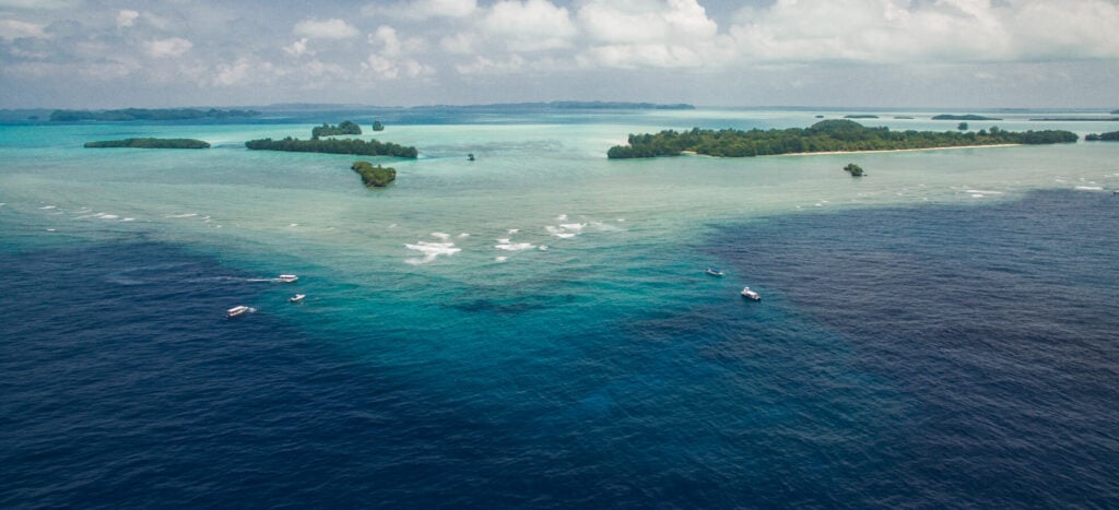 The best dive site in Palau from above