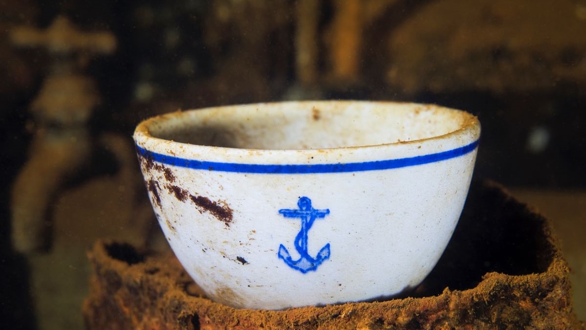 Porcelain cup inside the Saratoga