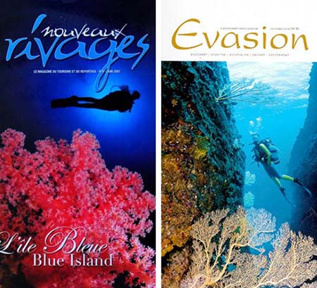 Dive mag covers by Gerald Rambert