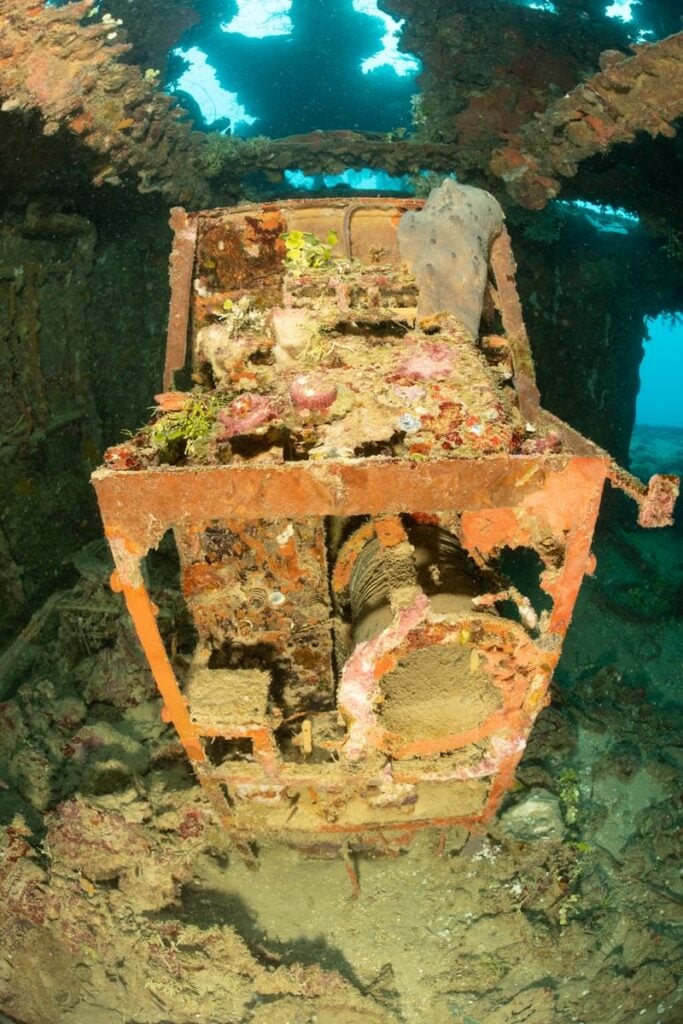 radio room on Kensho Maru wreck