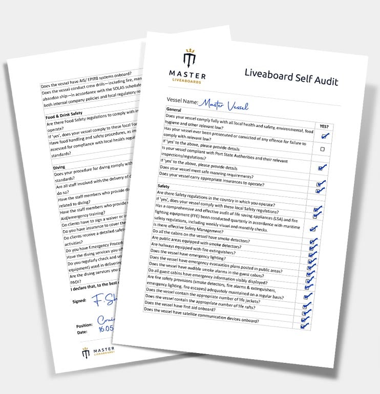 Master Liveaboards Safety Audits