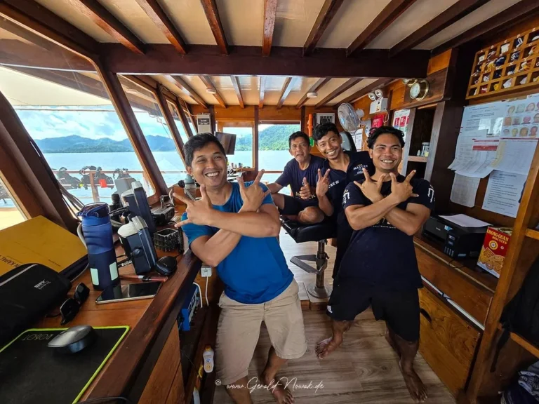 Indo Master crew sharing a laugh on the bridge
